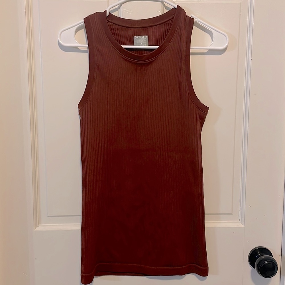 Athleta Rust Medium Ribbed Tank - image 3